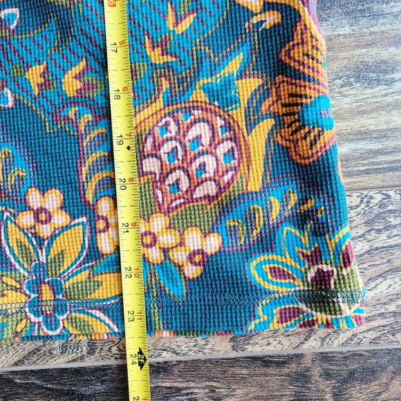 NWoT Sundance Roseanne Floral Thermal Waffle Knit Top Crewneck Long Sleeve - Picture 11 of 11